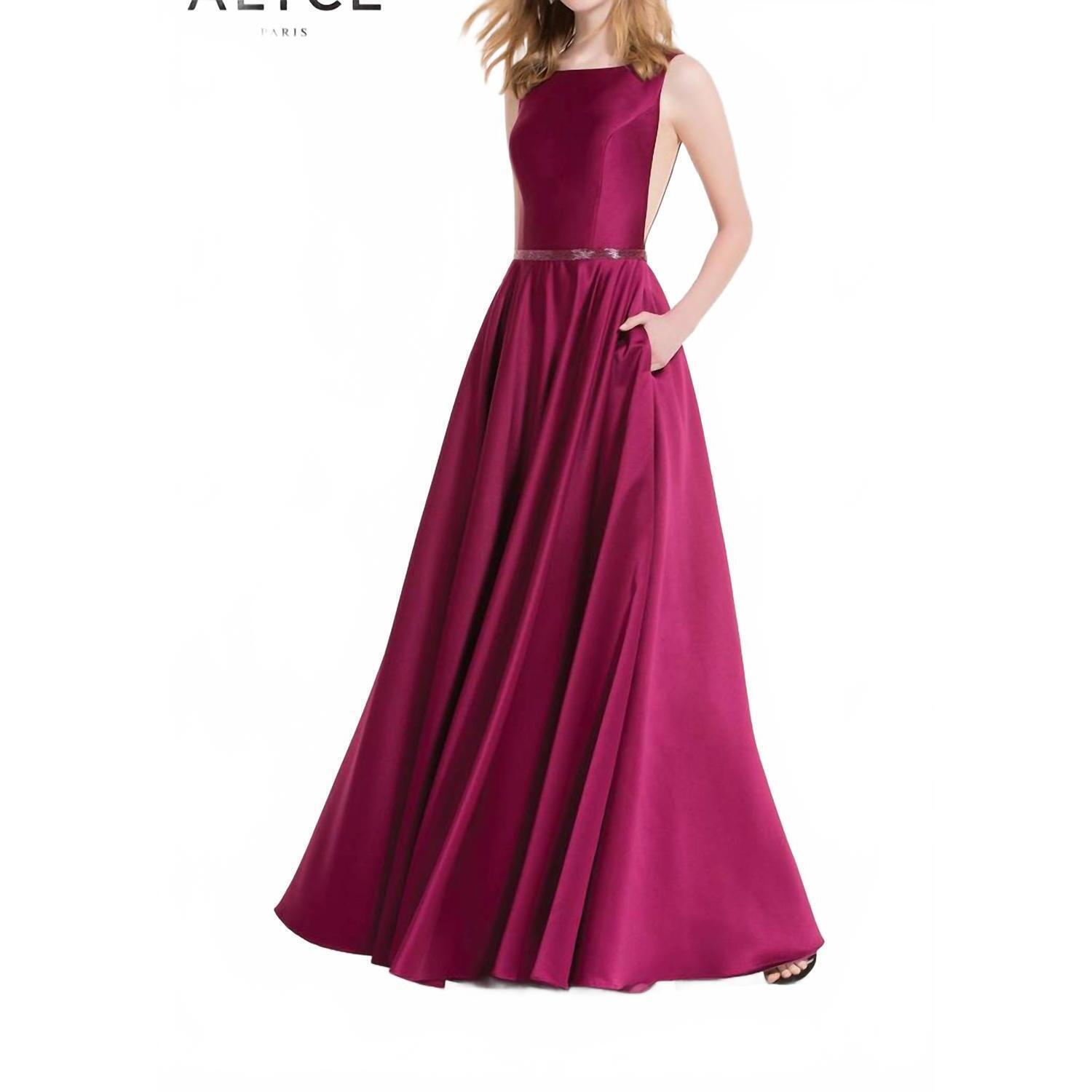 New Alyce Paris Women's Prom Dress In Black Cherry
